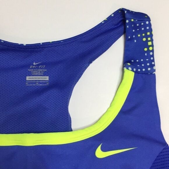 Nike Dri Fit Sz M Blue Athletic Tank Top - Picture 2 of 8